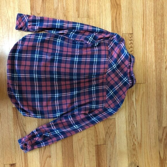 Rails Hunter Plaid Button Up Shirt Rust Indigo White Metallic XS - Picture 8 of 8